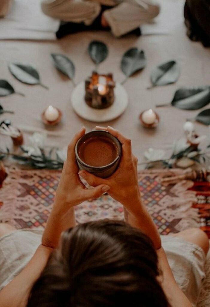 Cacao ceremony in the calming meditated circle